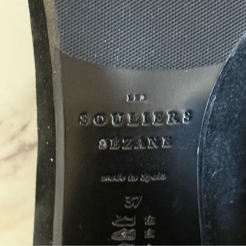 Sezane Alice High Heels Black Suede Size 37 - Picture 4 of 6